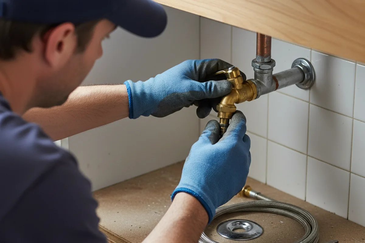 Shutoff valve and fitting work during Emergency Plumbing in Orondo